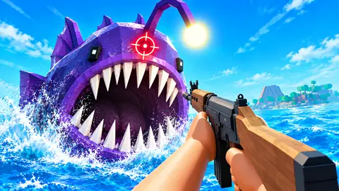 First-person view aiming at an anglerfish